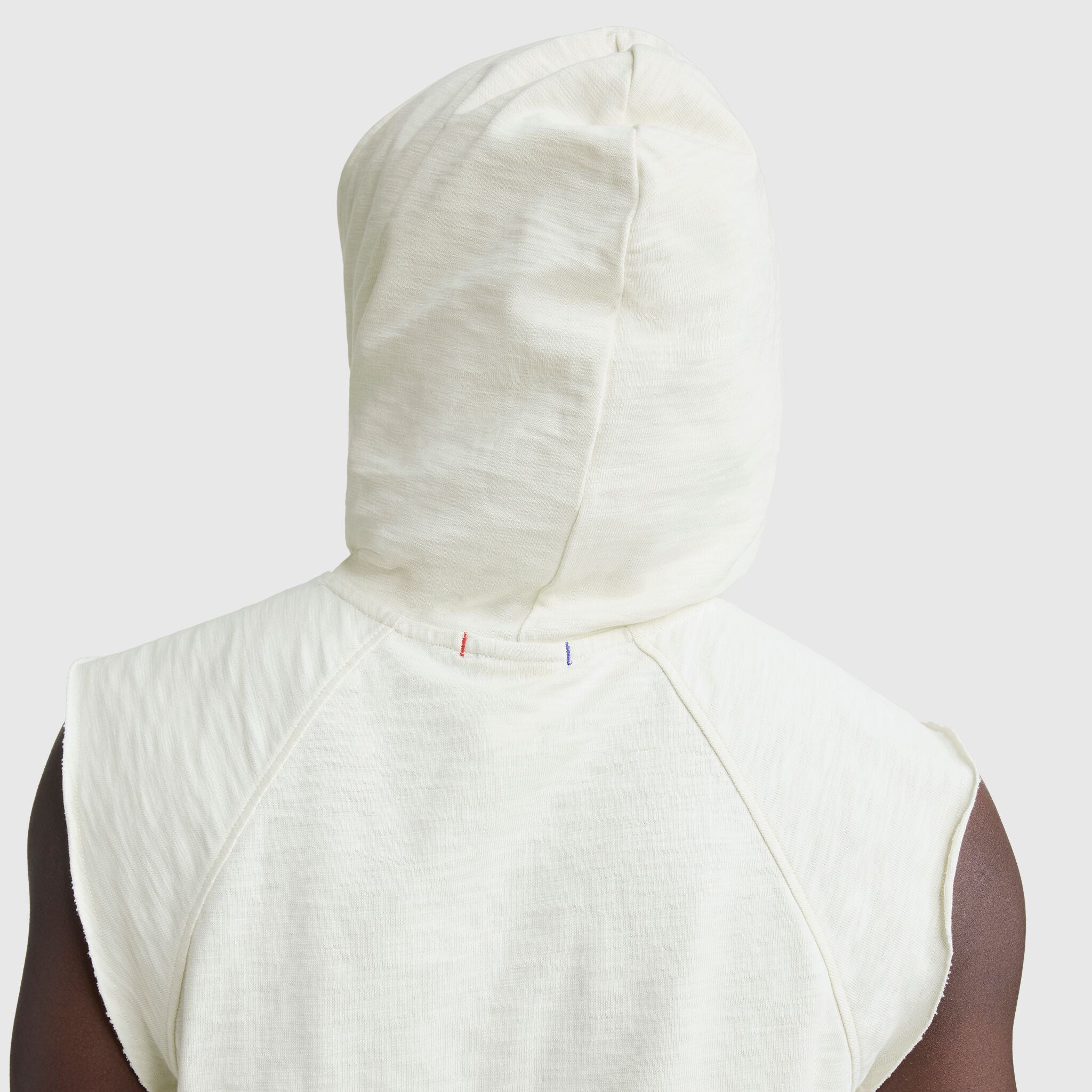 Champion Modern Retro Washed Sleeveless Hoodie - Unbleached Cotton