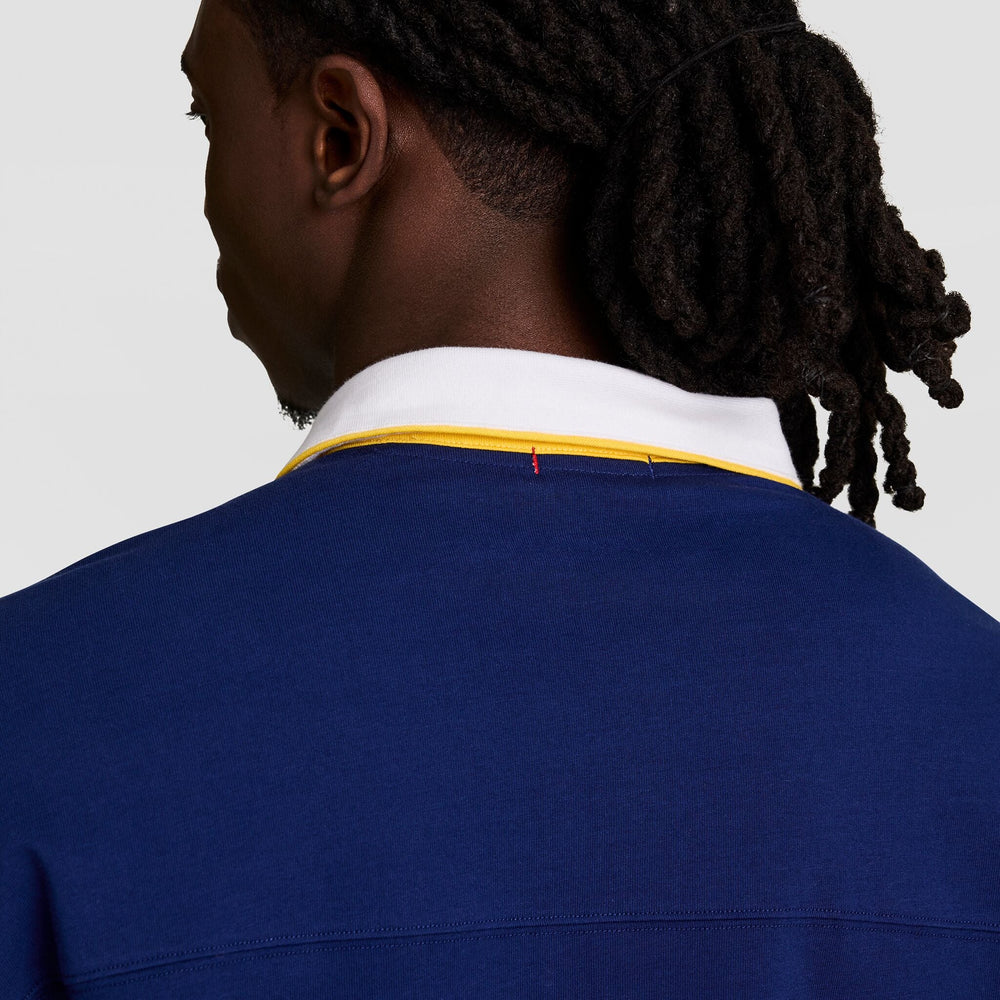 Champion Gridiron Long Sleeve Rugby, Script Logo - Blue Depth