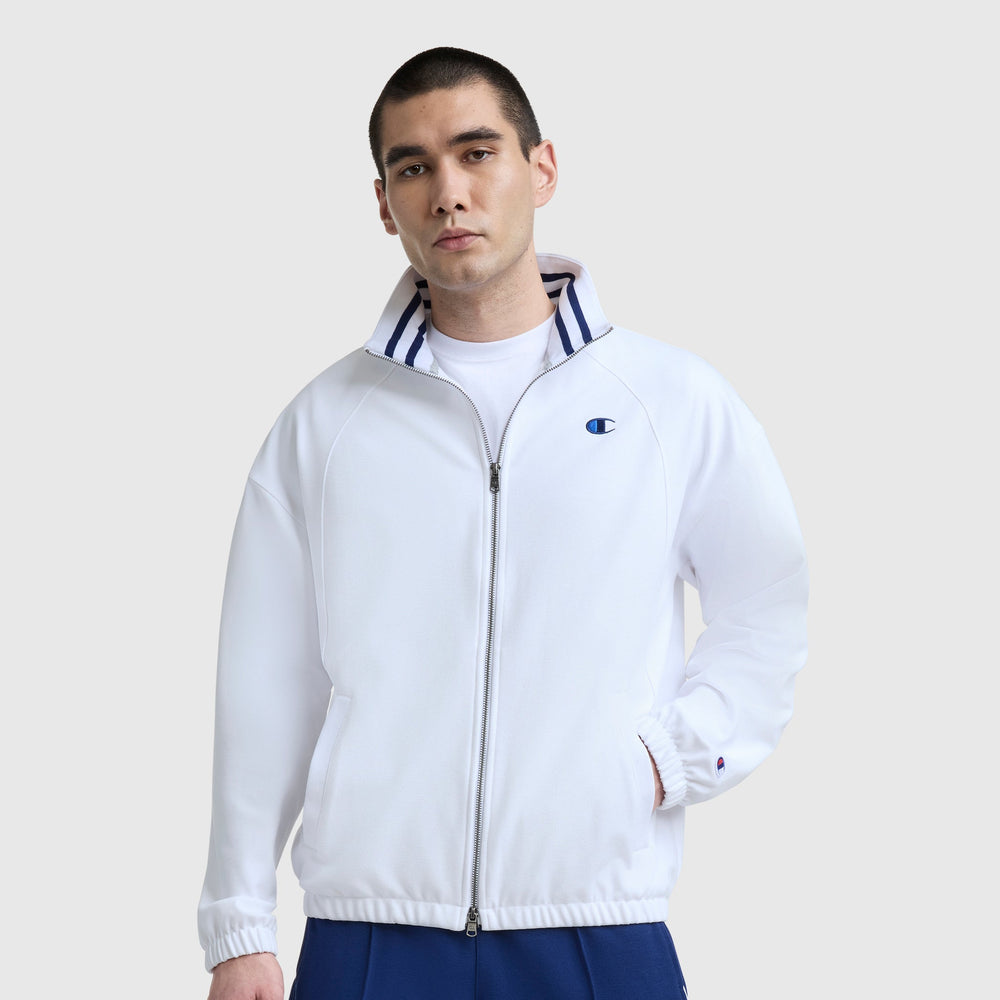 Champion Gameday Full Zip Mock Neck - Bright White