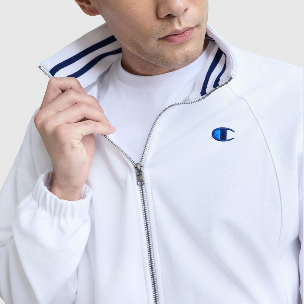 Champion Gameday Full Zip Mock Neck - Bright White