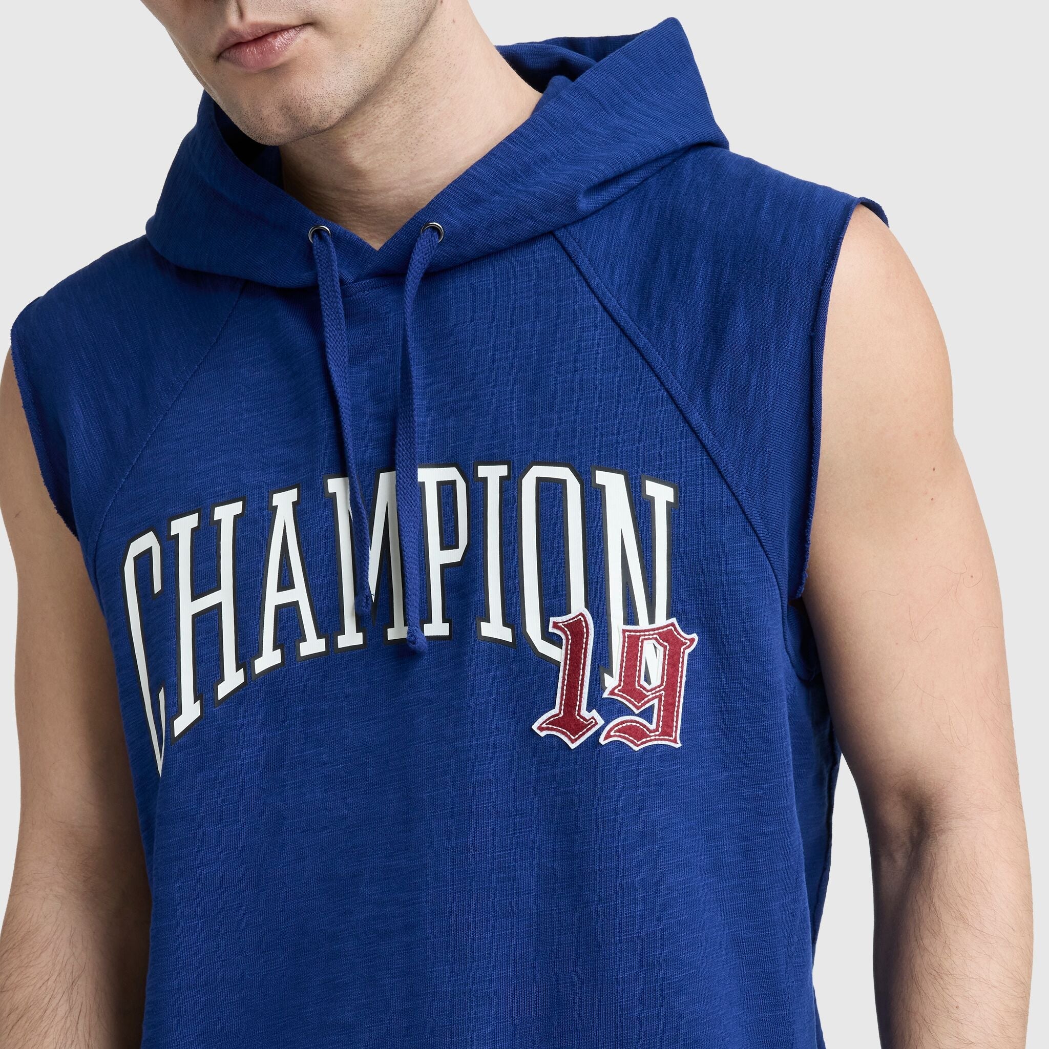 Champion Modern Retro Washed Sleeveless Hoodie - Blue Depth