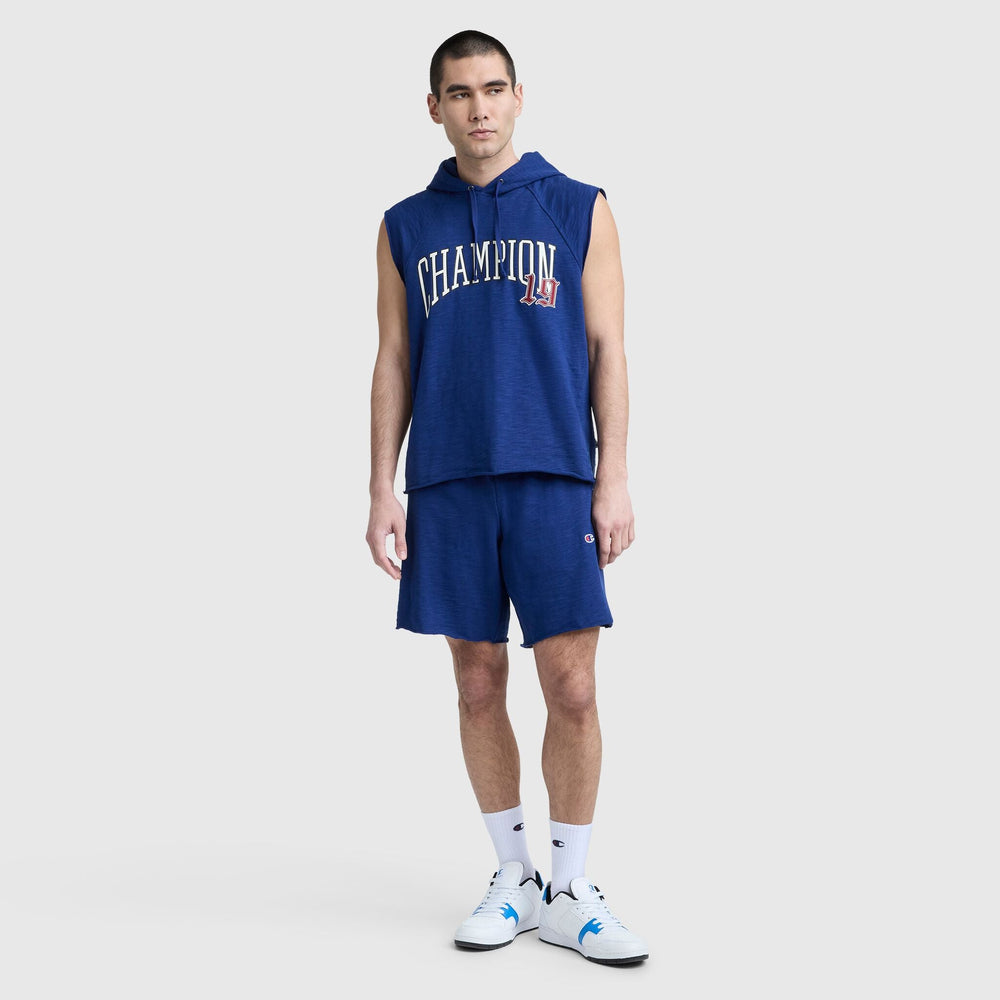 Champion Modern Retro Washed Sleeveless Hoodie - Blue Depth