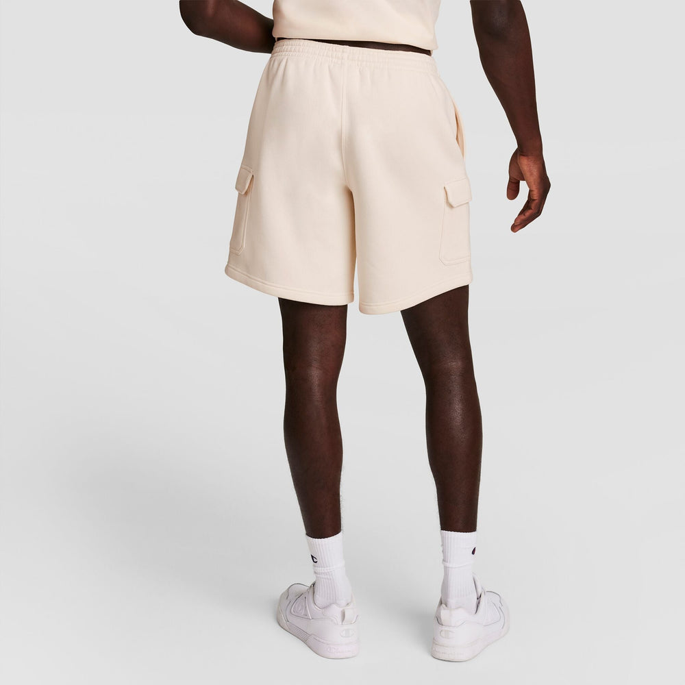 Champion 8" Fleece Cargo Short - Unbleached Cotton
