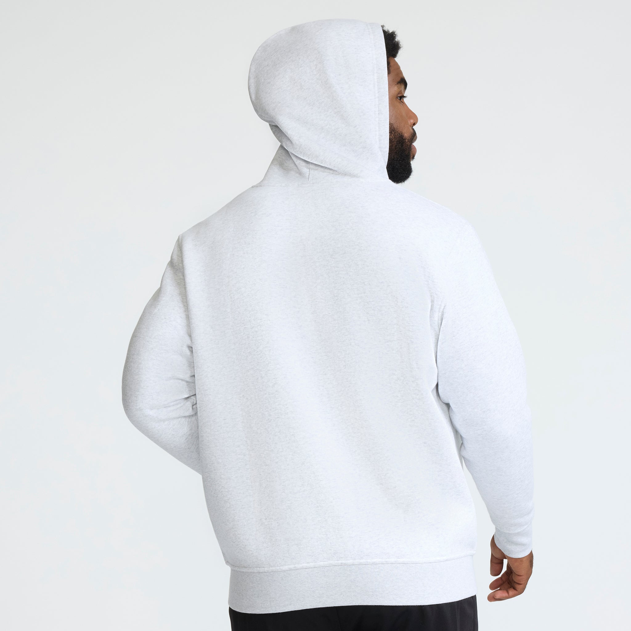 Champion Powerblend Full-Zip Hoodie - Big & Tall - Platinum Silver Heather