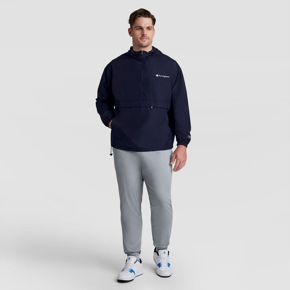Champion Stadium Packable Jacket, Script Logo - Big & Tall - Navy
