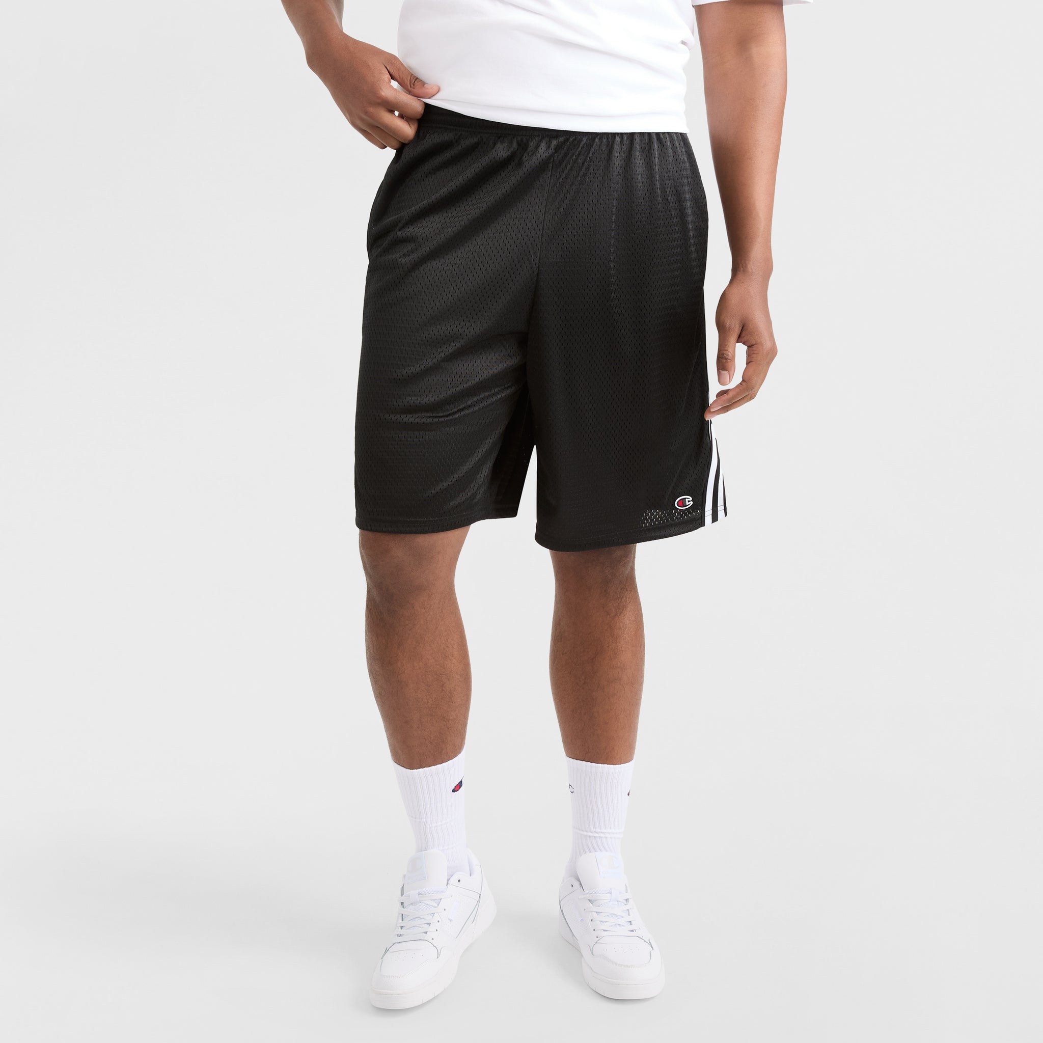 Champion 10" Lacrosse Mesh Shorts - Big & Tall - Black