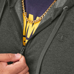Champion Powerblend Full Zip Hoodie - Big & Tall - Granite Heather