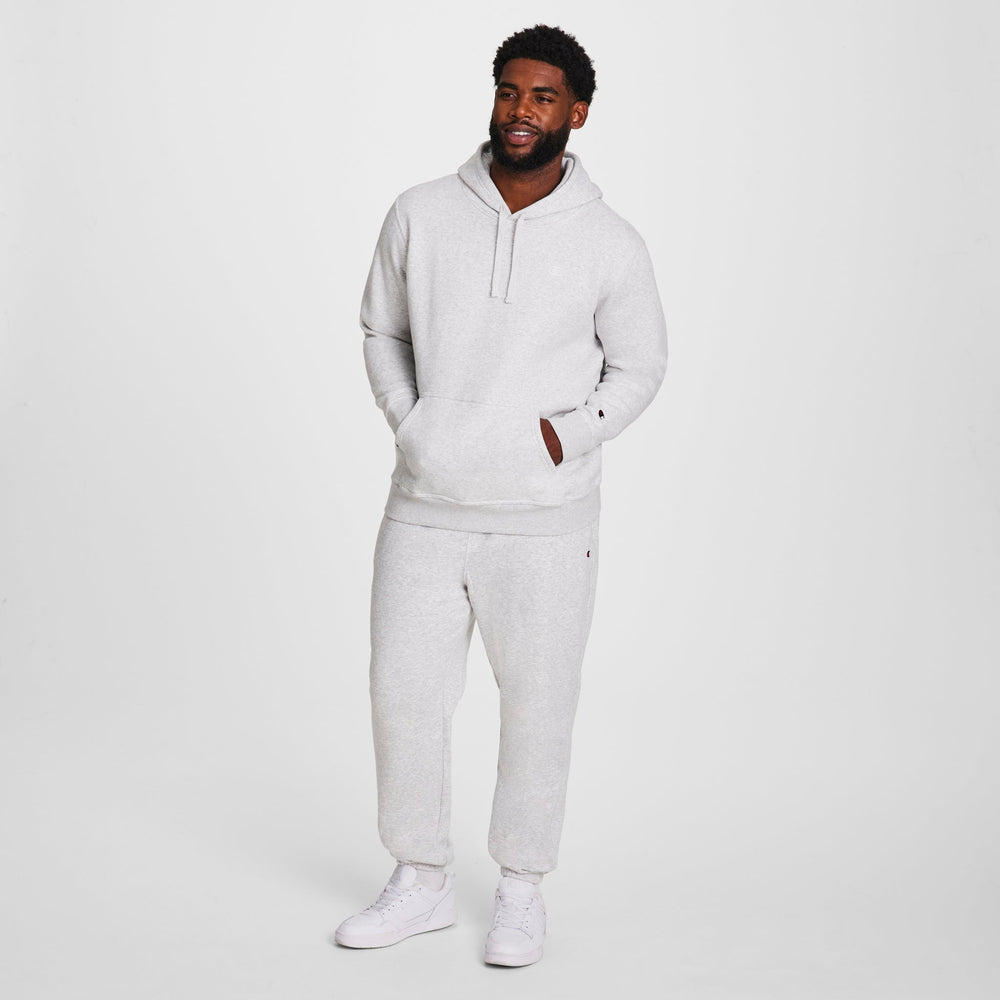 Champion Powerblend Hoodie - Big & Tall - Platinum Silver Heather