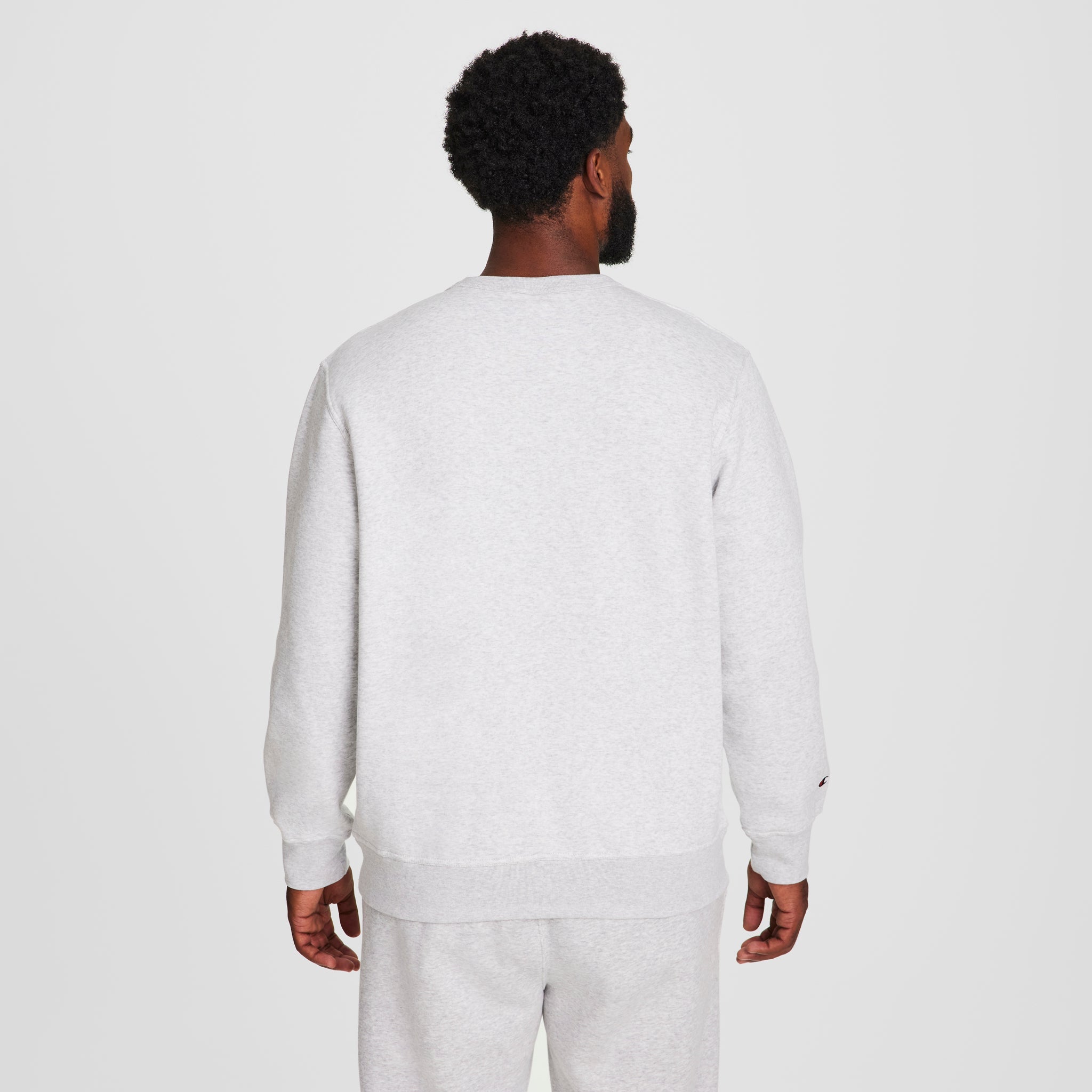 Champion Powerblend Crewneck Sweatshirt - Big & Tall - Platinum Silver Heather