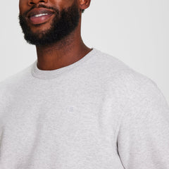 Champion Powerblend Crewneck Sweatshirt - Big & Tall - Platinum Silver Heather