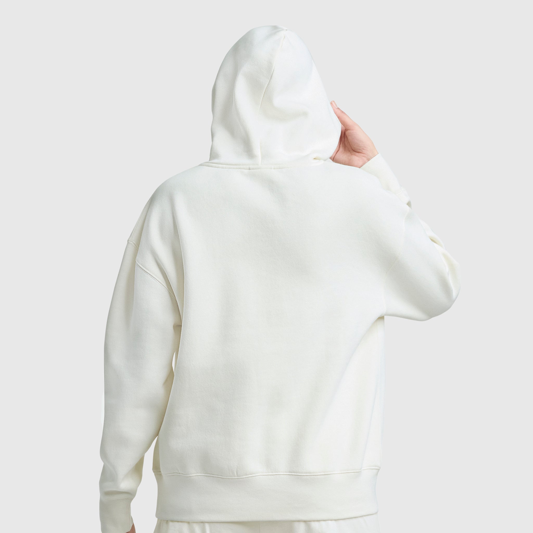 Champion Powerblend Freshman Hoodie, Embroidered Script Logo - Unbleached Cotton