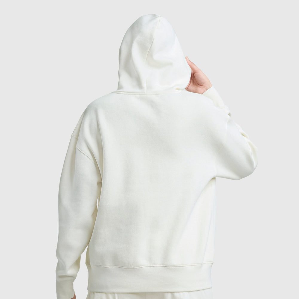 Champion Powerblend Freshman Hoodie, Embroidered Script Logo - Unbleached Cotton
