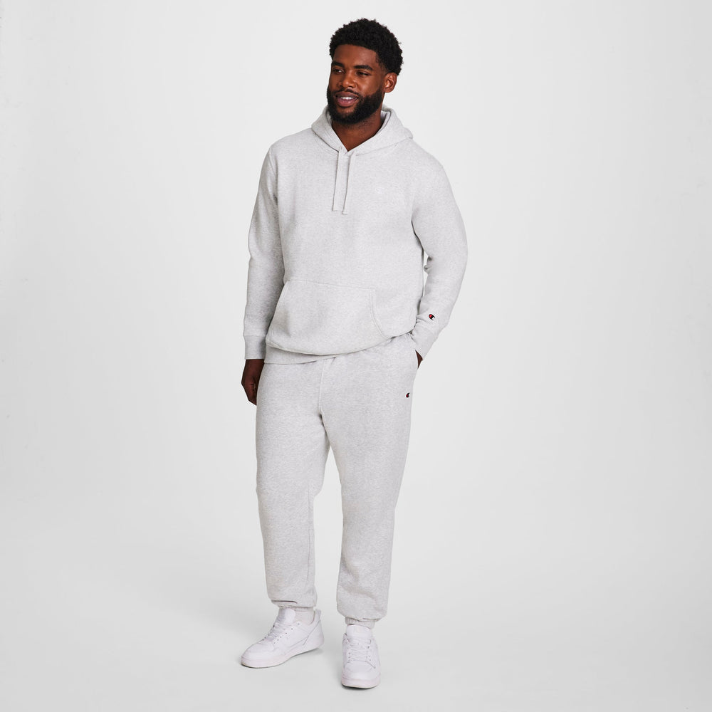 Champion Powerblend Sweatpants, Cinched Bottom - Big & Tall - Platinum Silver Heather