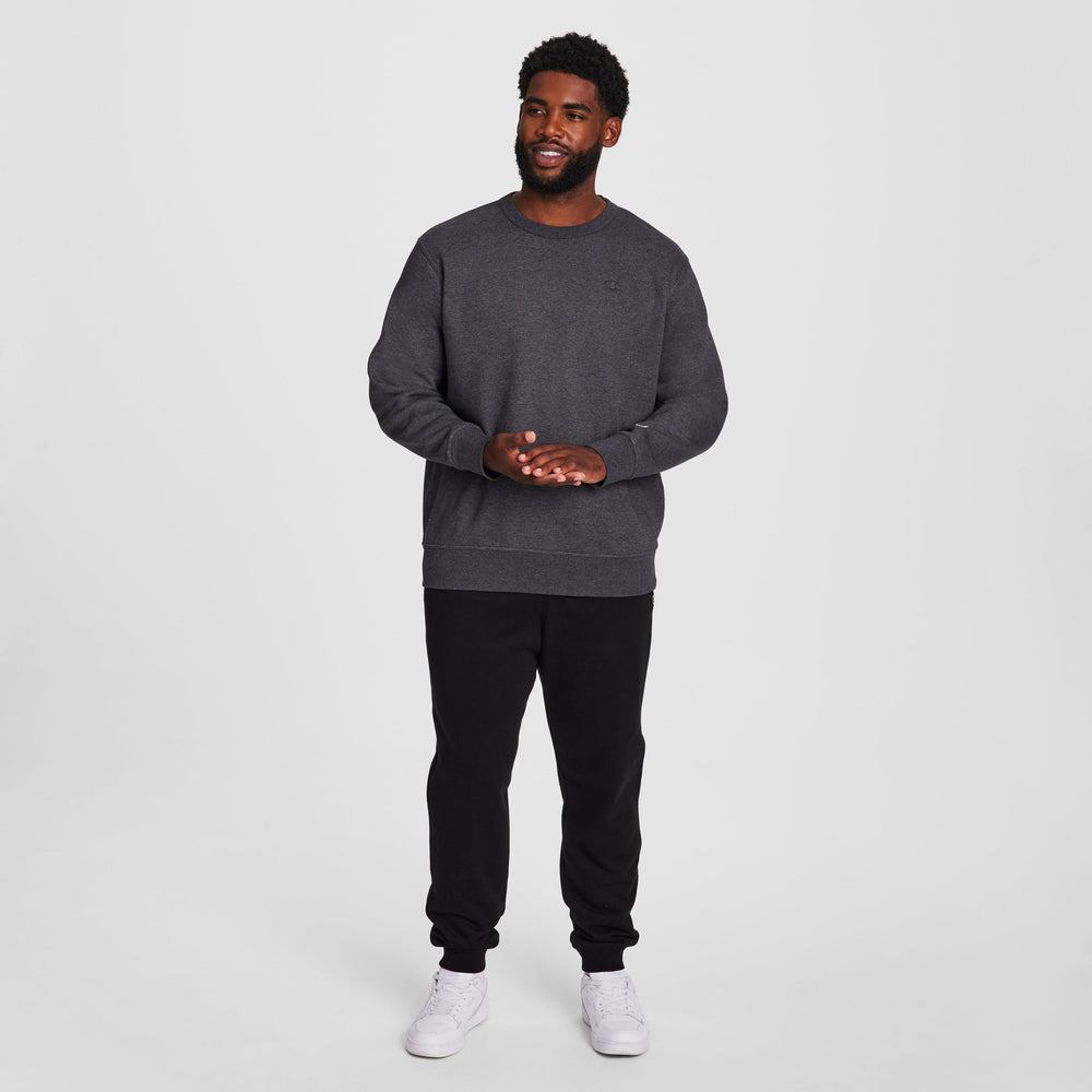 Champion Powerblend Crewneck Sweatshirt - Big & Tall - Granite Heather