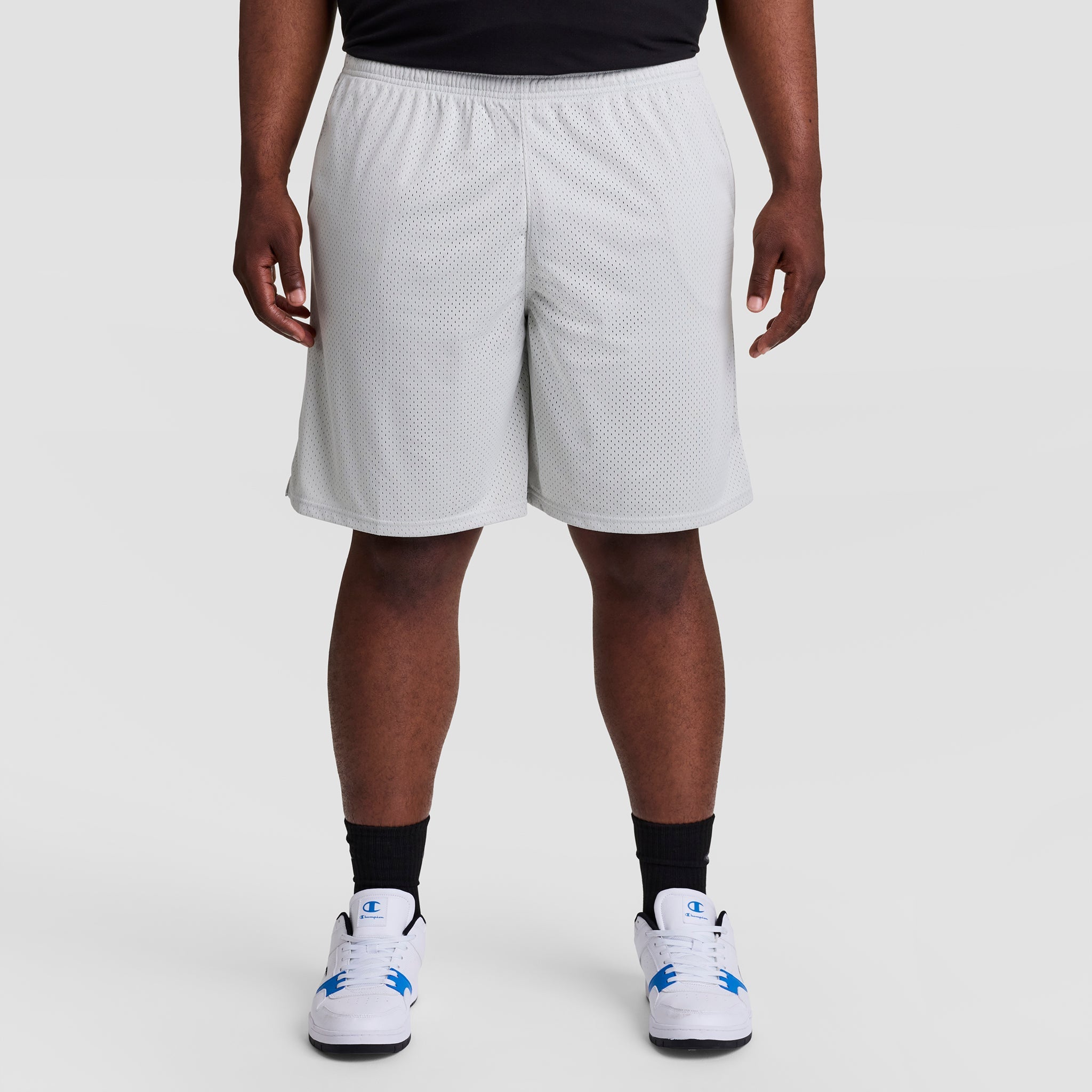 Champion Classic Mesh Gym Shorts - Big & Tall - Athletic Gray