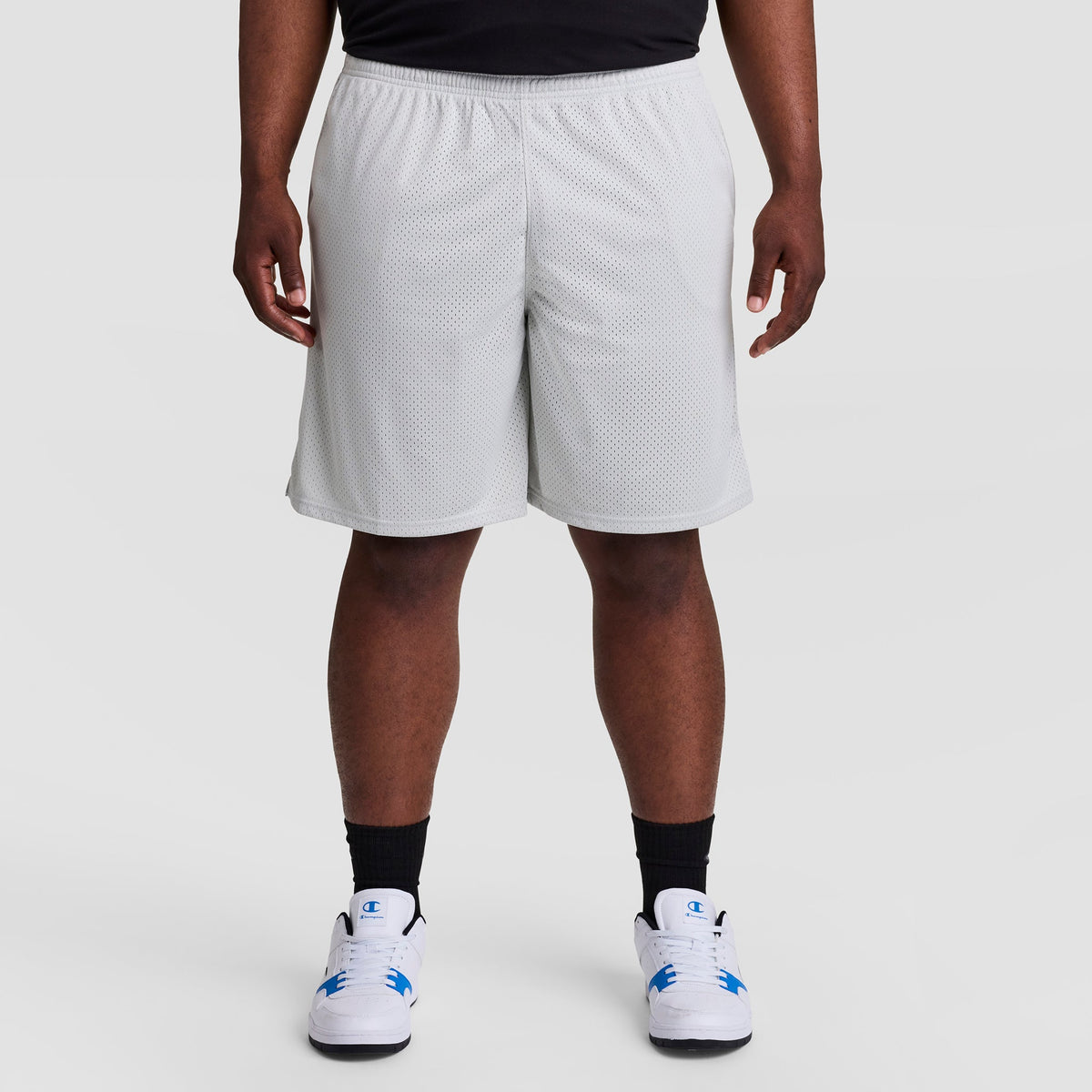 Champion Classic Mesh Gym Shorts - Big & Tall - Athletic Gray