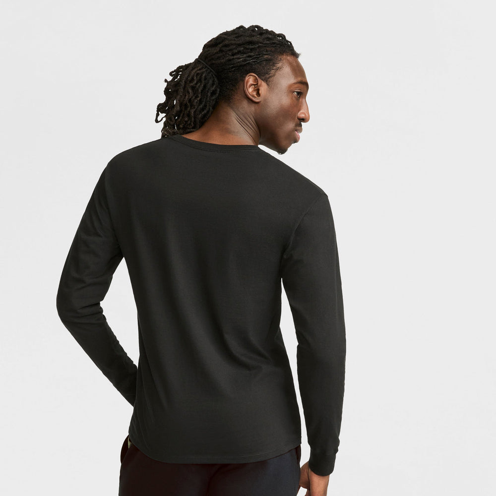 Champion Classic Graphic Long-Sleeve T-Shirt, Script Logo - Black