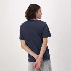 Champion Classic Graphic T-Shirt, Tonal Script Logo - Deep Navy