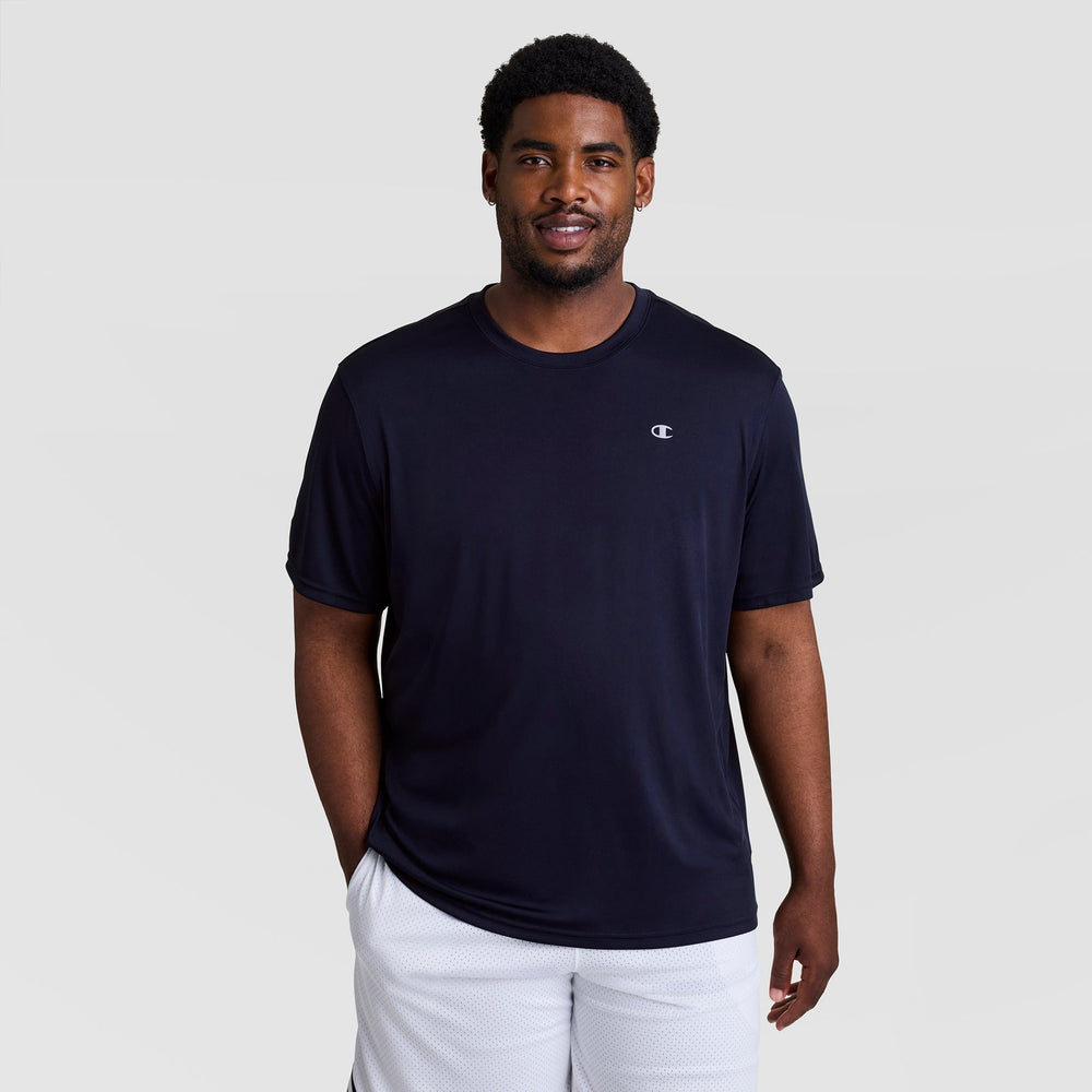 Champion Sport T-Shirt, Reflective C Logo - Big & Tall - Deep Navy