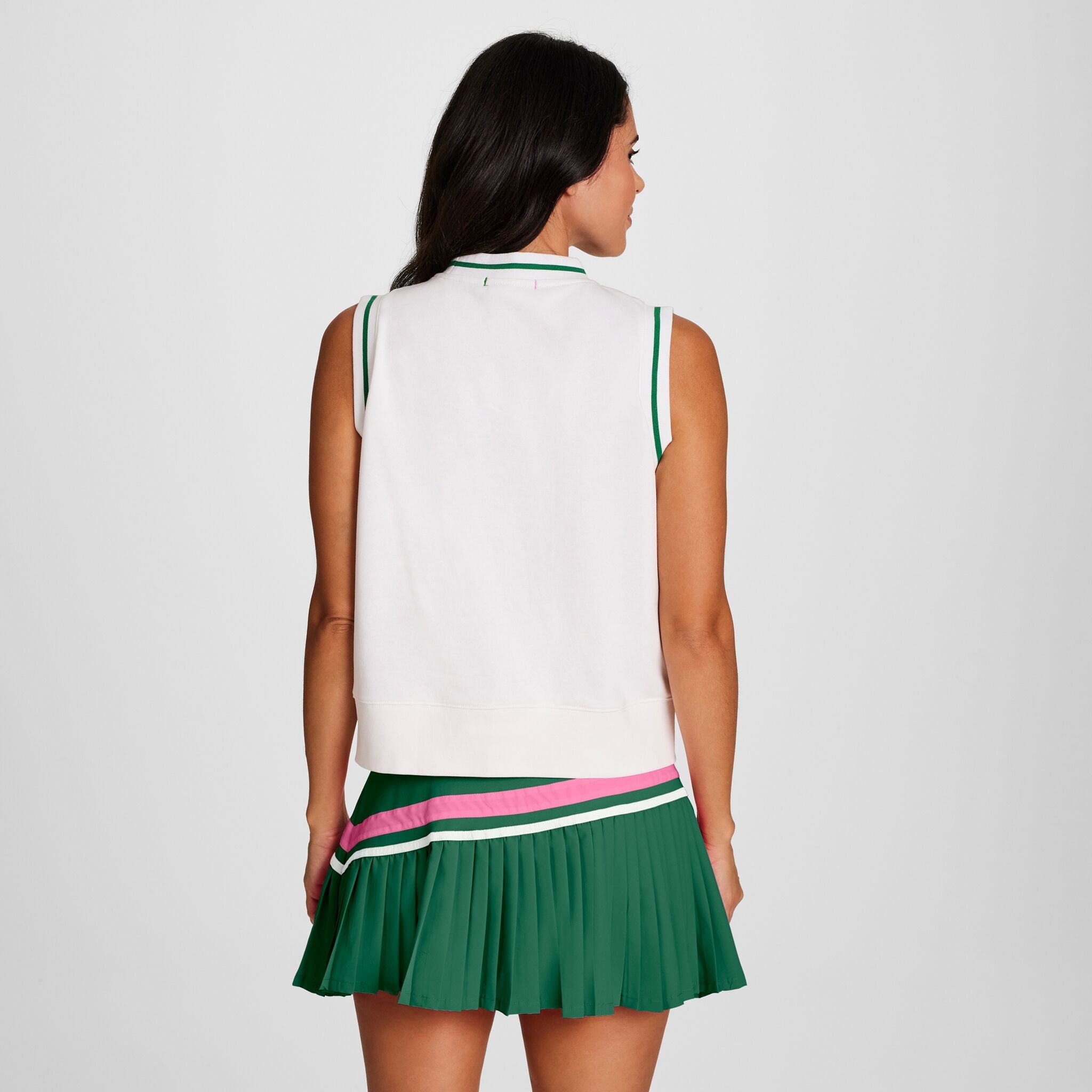 Champion Country Club Sleeveless Top, Embroidered Script Logo - Bright White