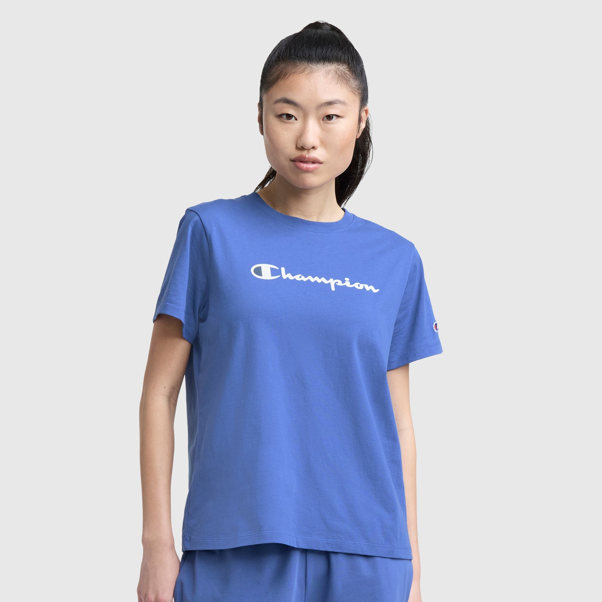 Champion Classic T-Shirt, Script Logo - Coastal Fjord