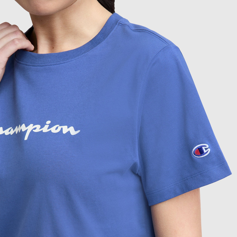 Champion Classic T-Shirt, Script Logo - Coastal Fjord