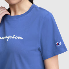 Champion Classic T-Shirt, Script Logo - Coastal Fjord