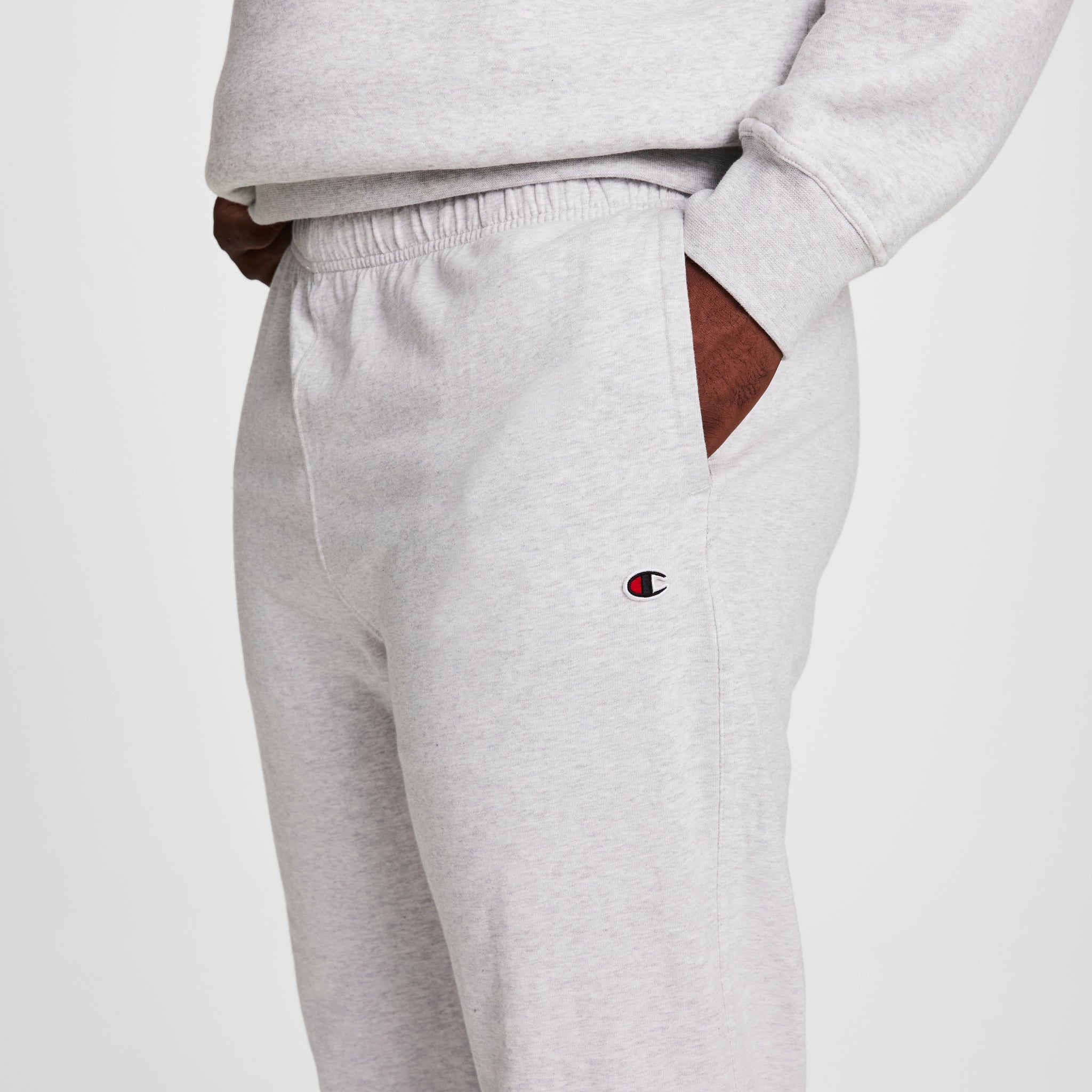 Champion Lightweight Lounge Pants, Open Hem - Big & Tall - Platinum Silver Heather