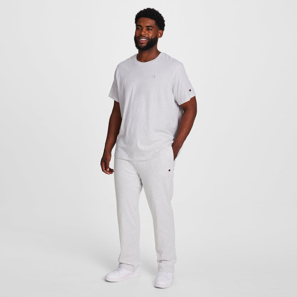 Champion Lightweight Lounge Pants, Open Hem - Big & Tall - Platinum Silver Heather