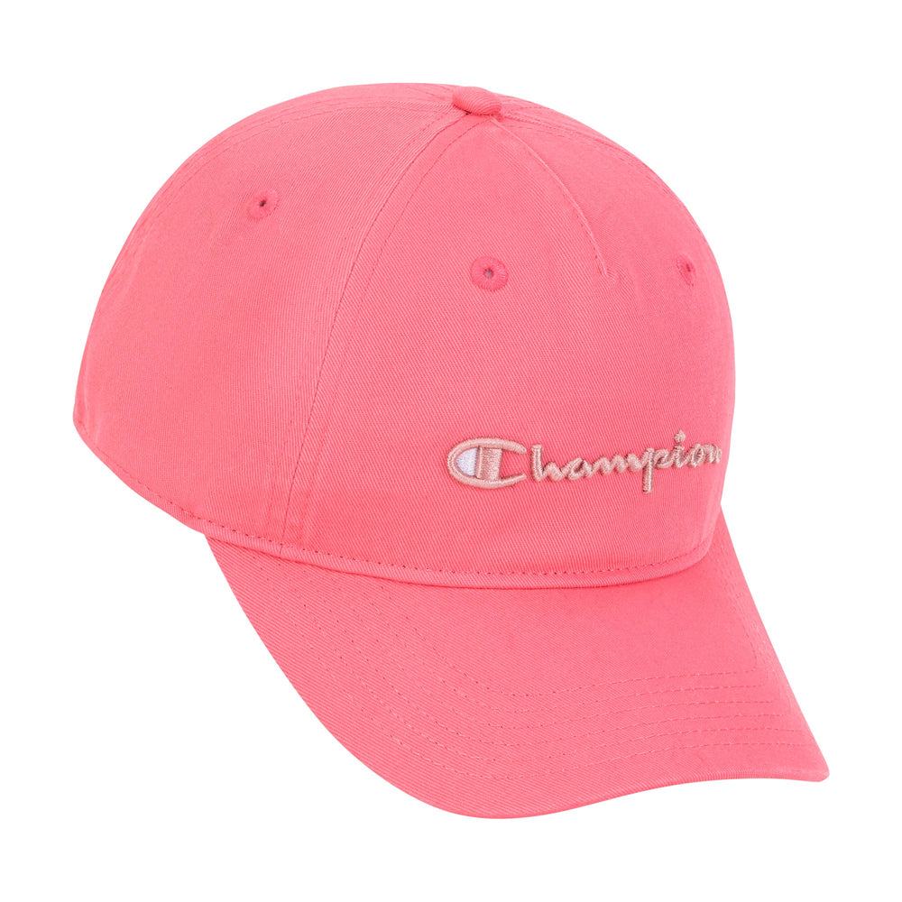 Champion Script Embroidery Adjustable Cap - Laid Back Coral