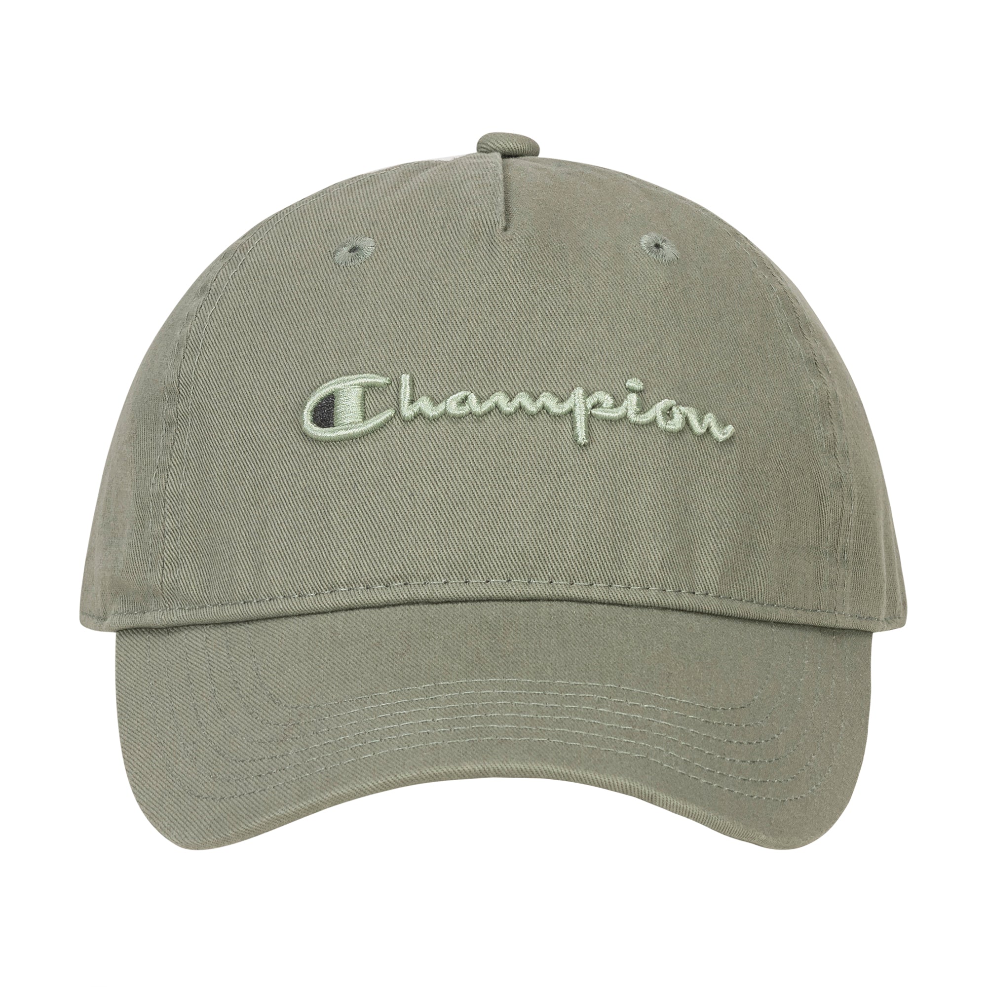 Champion Script Embroidery Adjustable Cap - Ecology Green