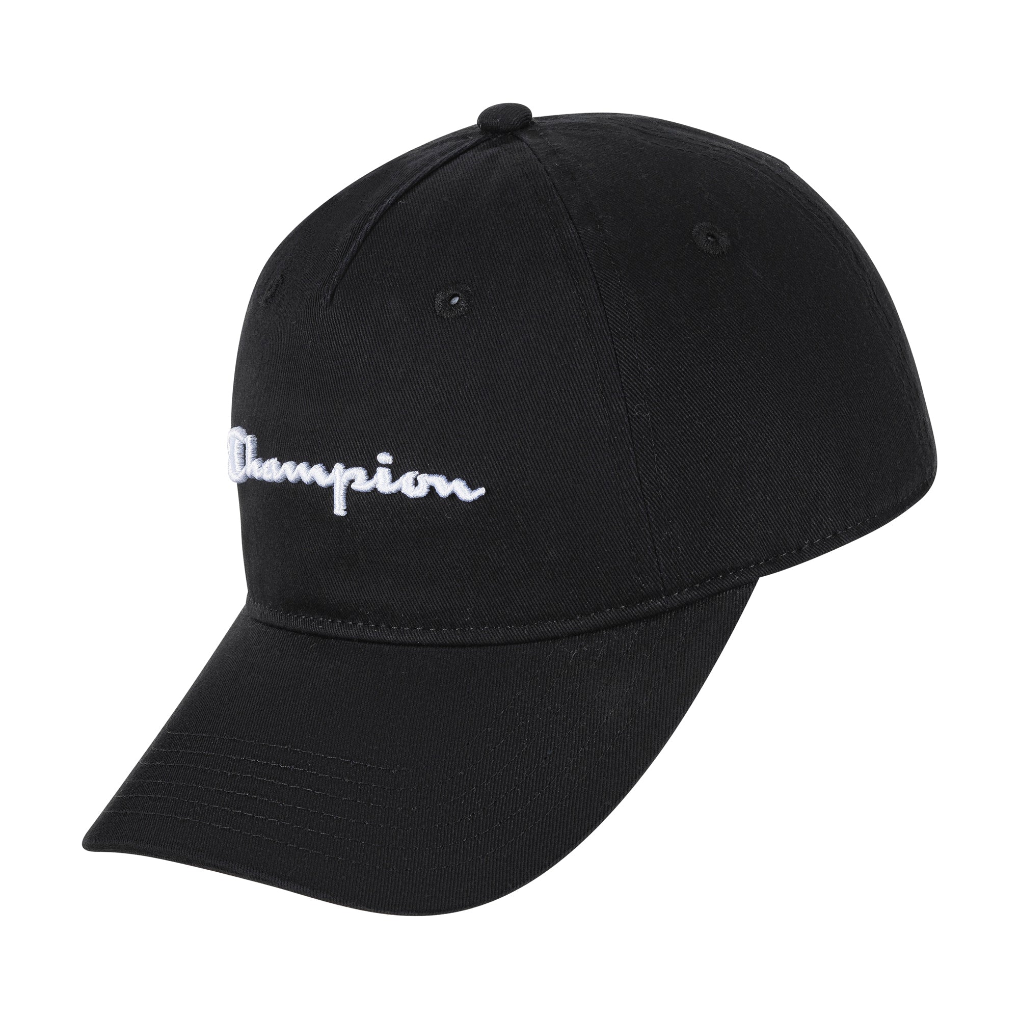 Champion Script Embroidery Adjustable Cap - Black