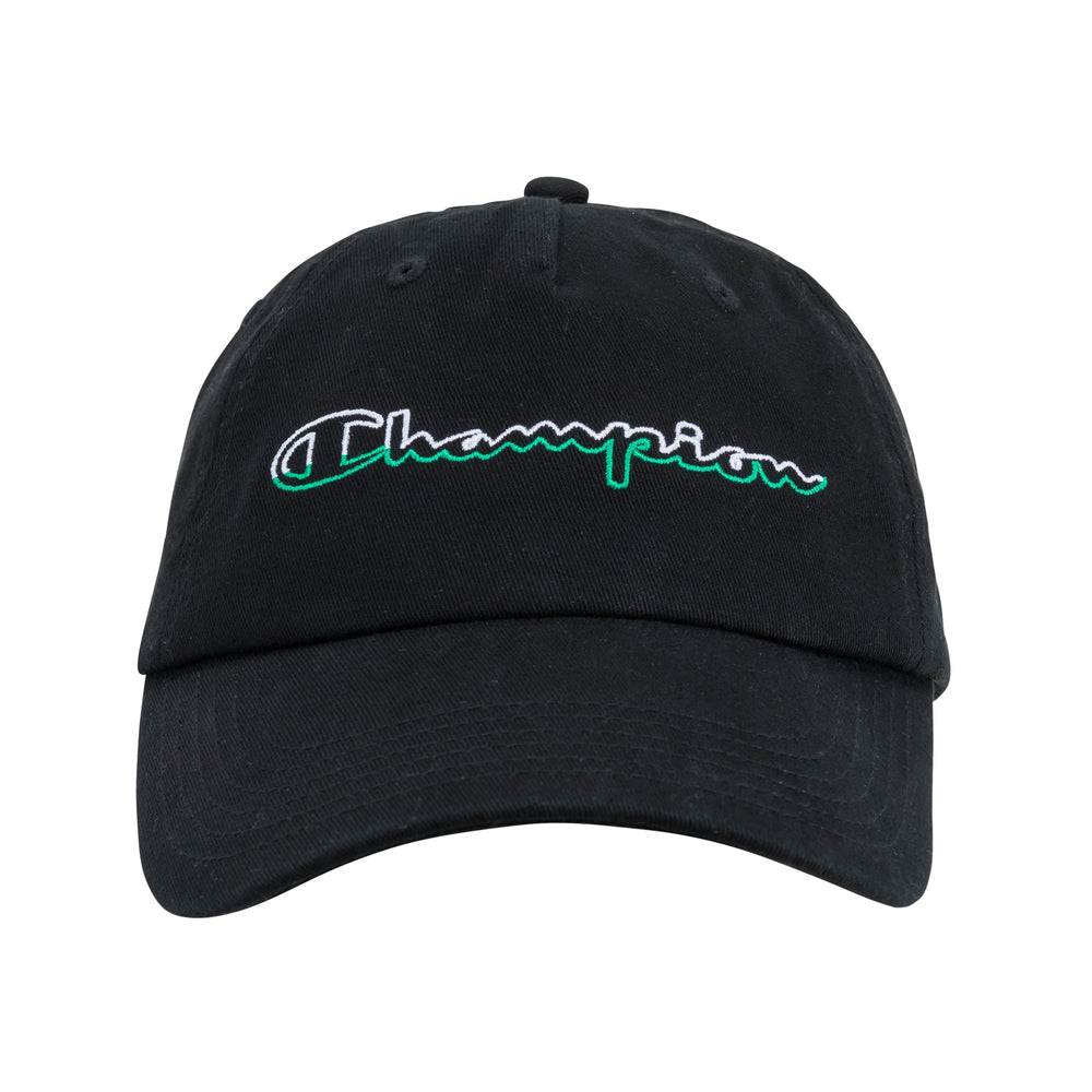 Champion Split Script Dad Adjustable Cap - Black