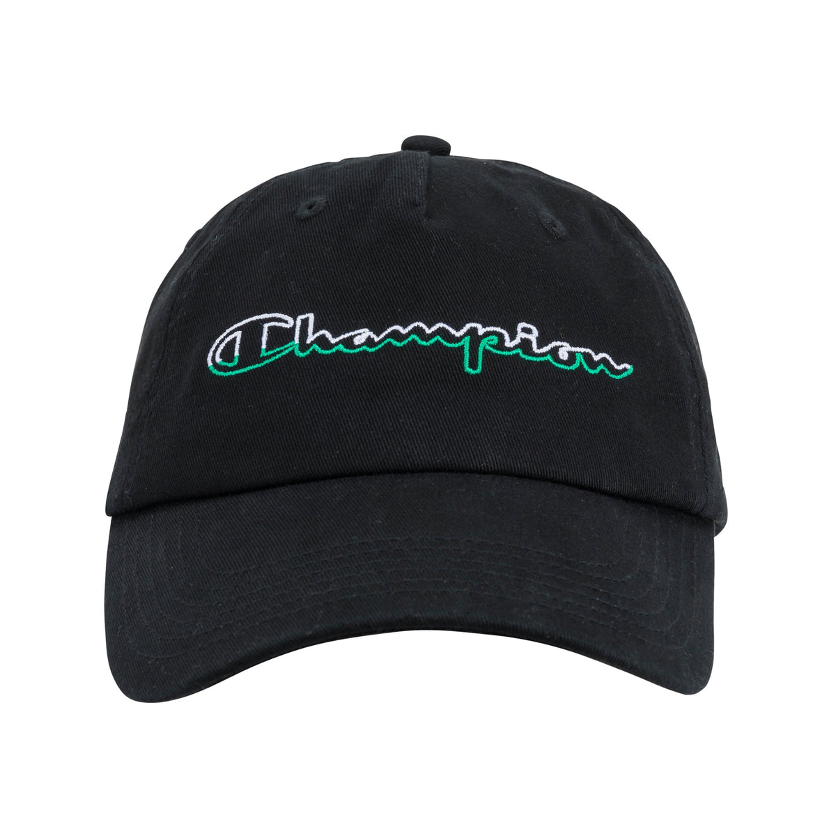 Champion Split Script Dad Adjustable Cap - Black