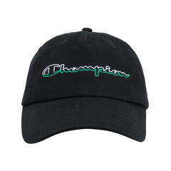 Champion Split Script Dad Adjustable Cap - Black