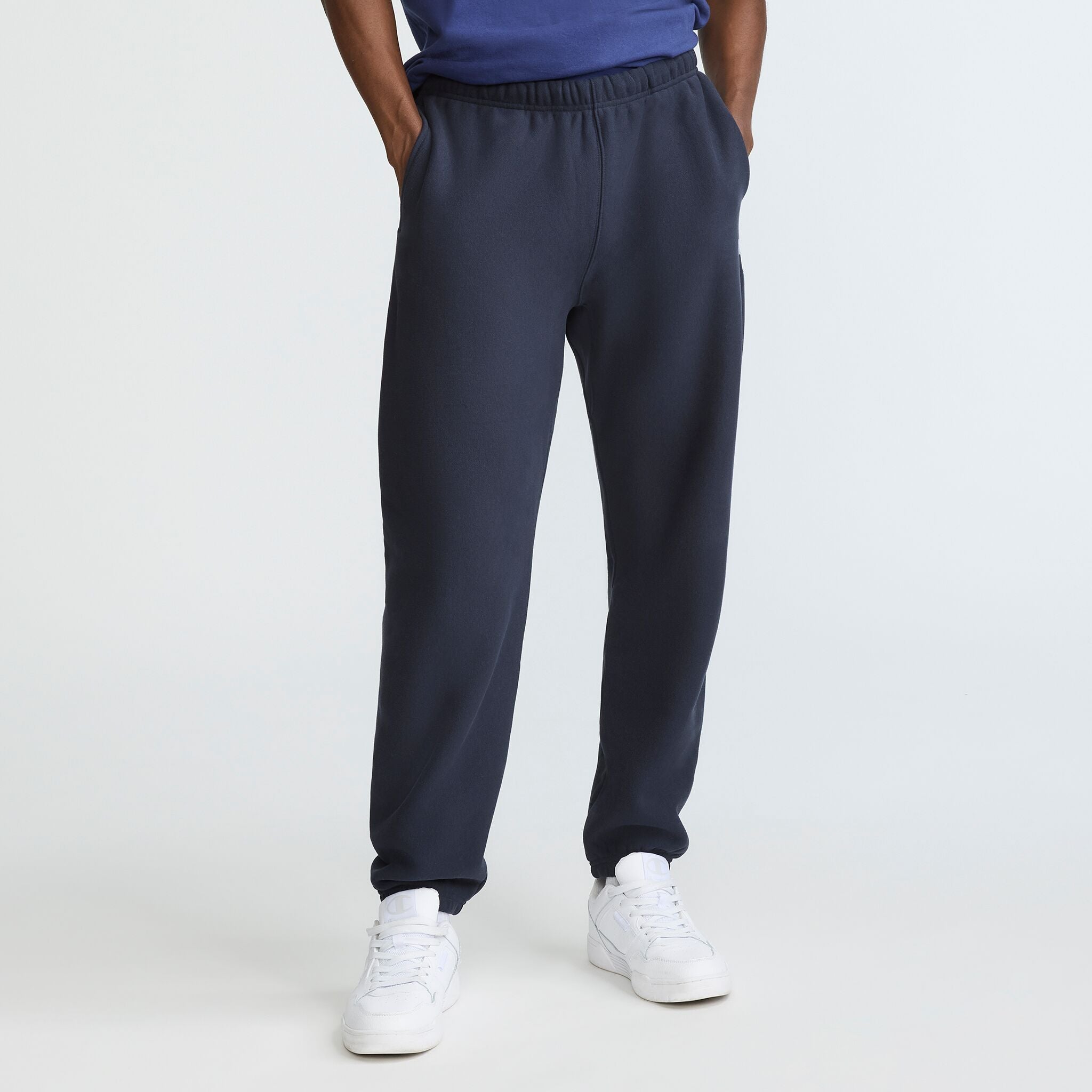 Champion Reverse Weave Small Logo Cinched Sweatpants - Deep Navy