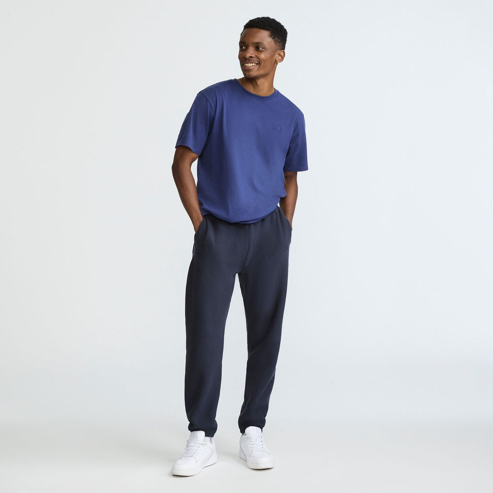 Champion Reverse Weave Small Logo Cinched Sweatpants - Deep Navy