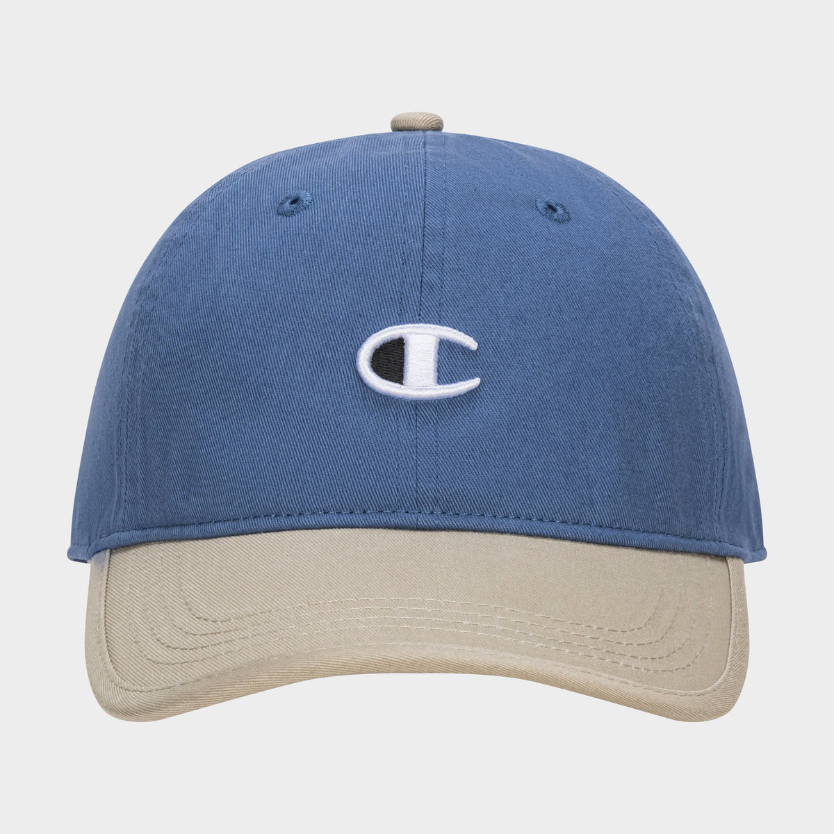 Champion Briggs Washed Cotton Twill Adjustable Baseball Cap - Abbey Stone\/Coastal Fjord