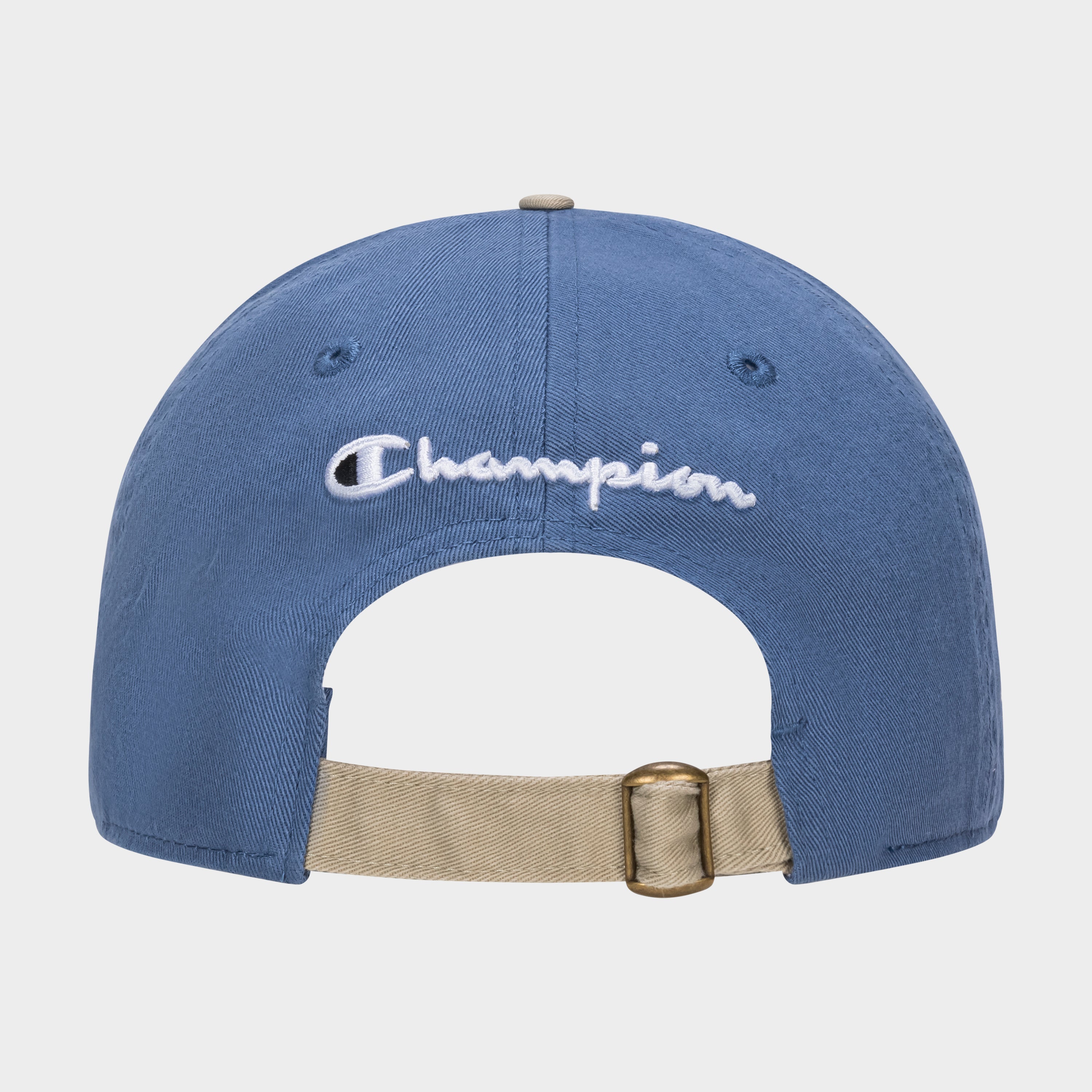 Champion Briggs Washed Cotton Twill Adjustable Baseball Cap - Abbey Stone\/Coastal Fjord