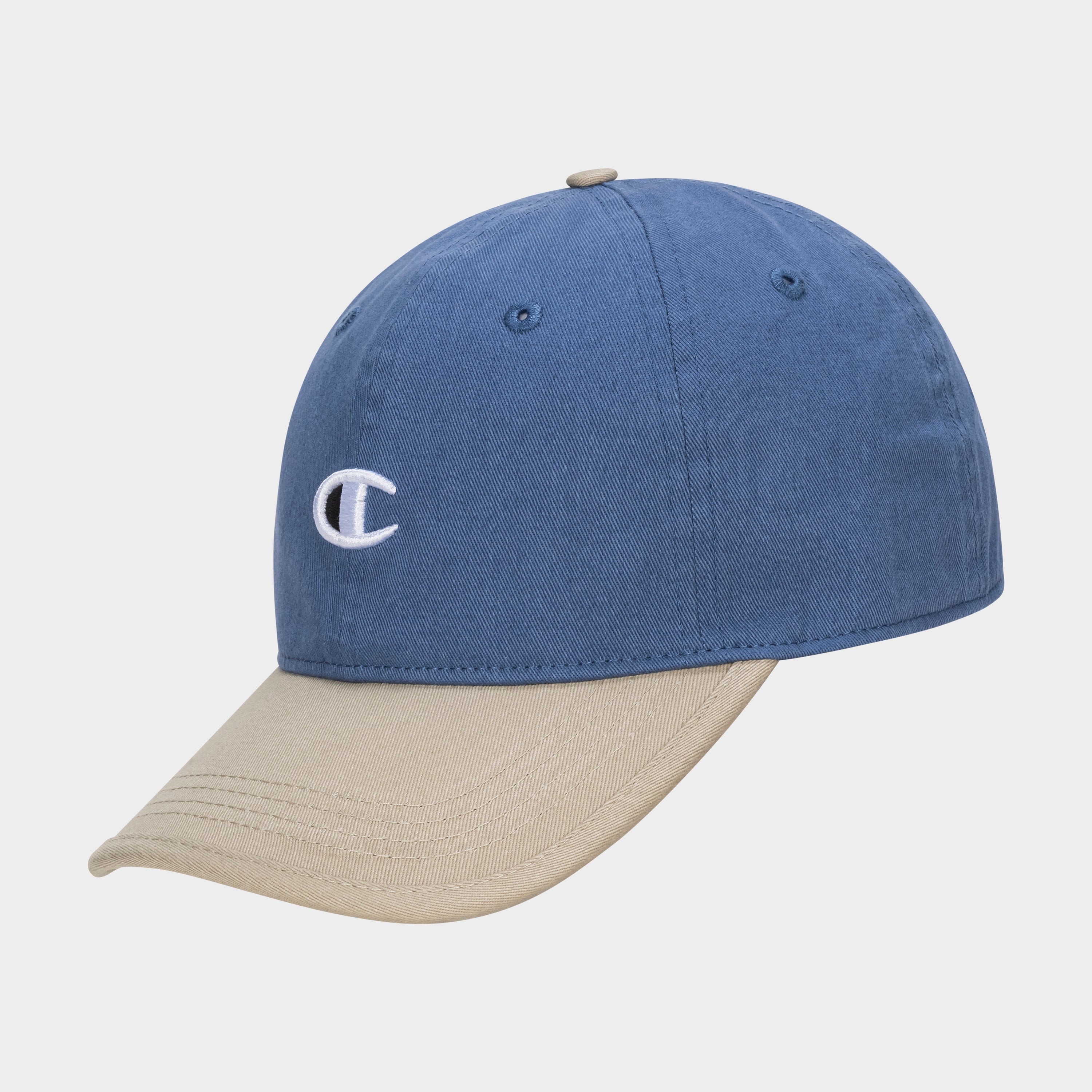 Champion Briggs Washed Cotton Twill Adjustable Baseball Cap - Abbey Stone\/Coastal Fjord