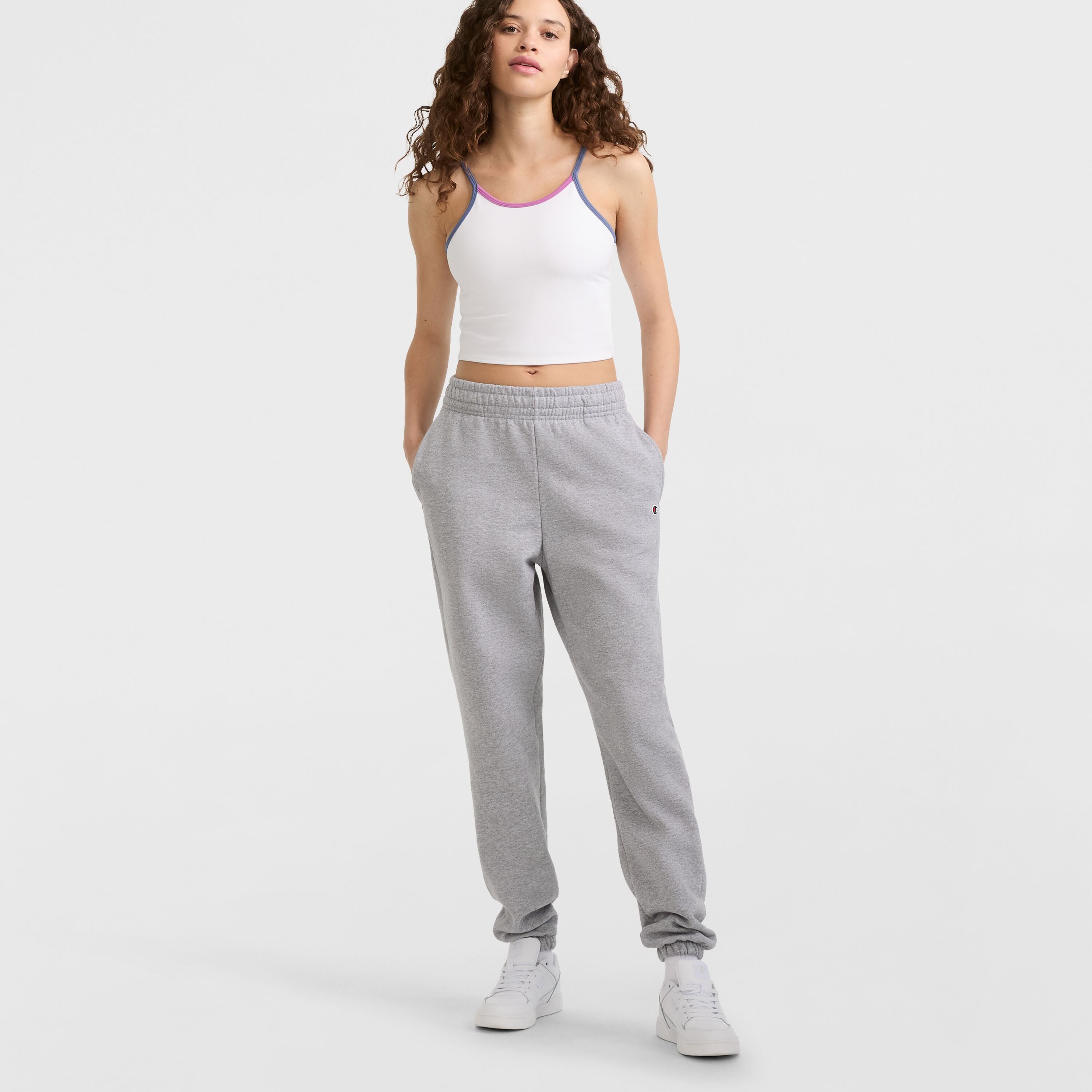 Champion Powerblend Oversized Sweatpants - Oxford Grey Heather