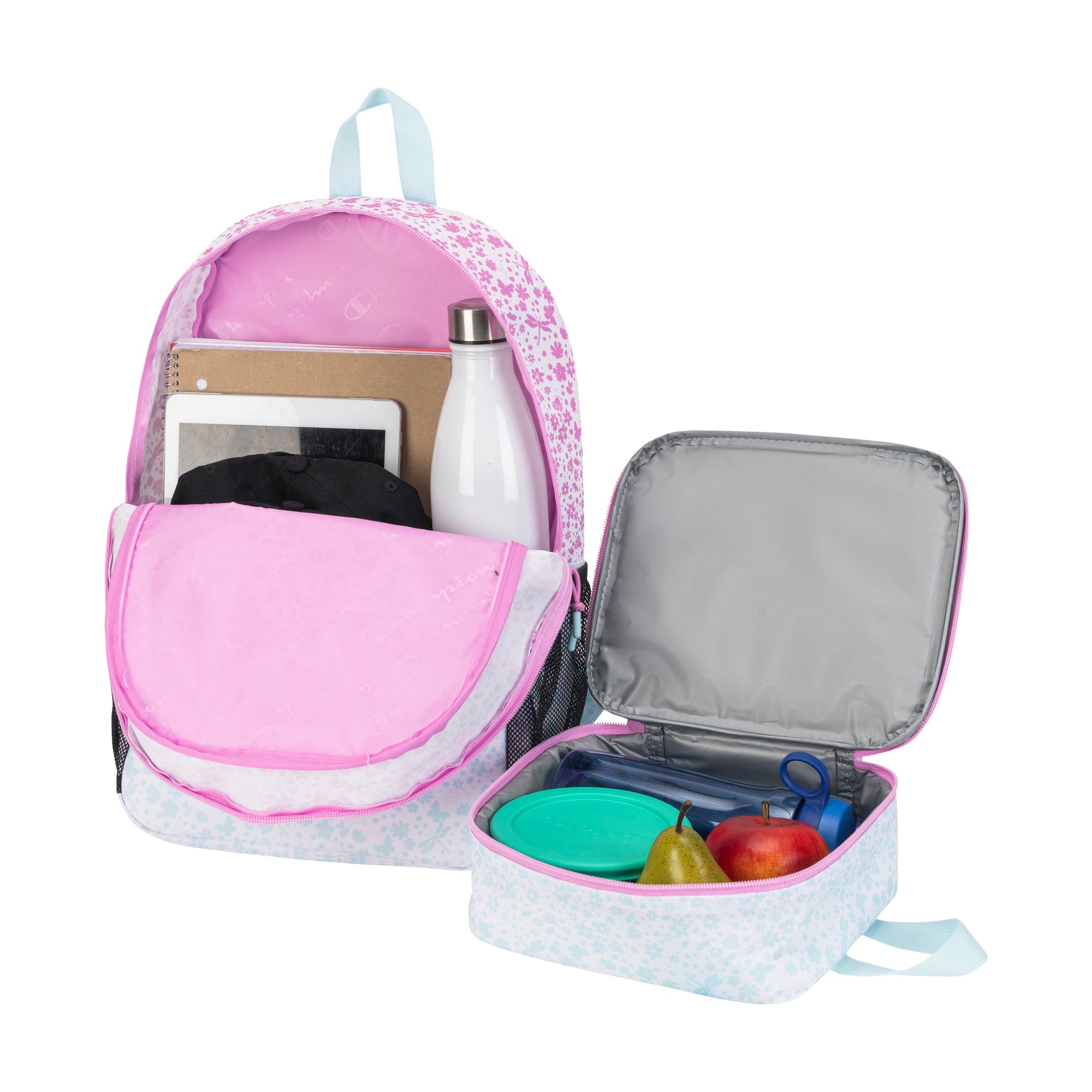 Champion Kids' Mode Lunch Kit & Backpack Combo - Pink\/Blue