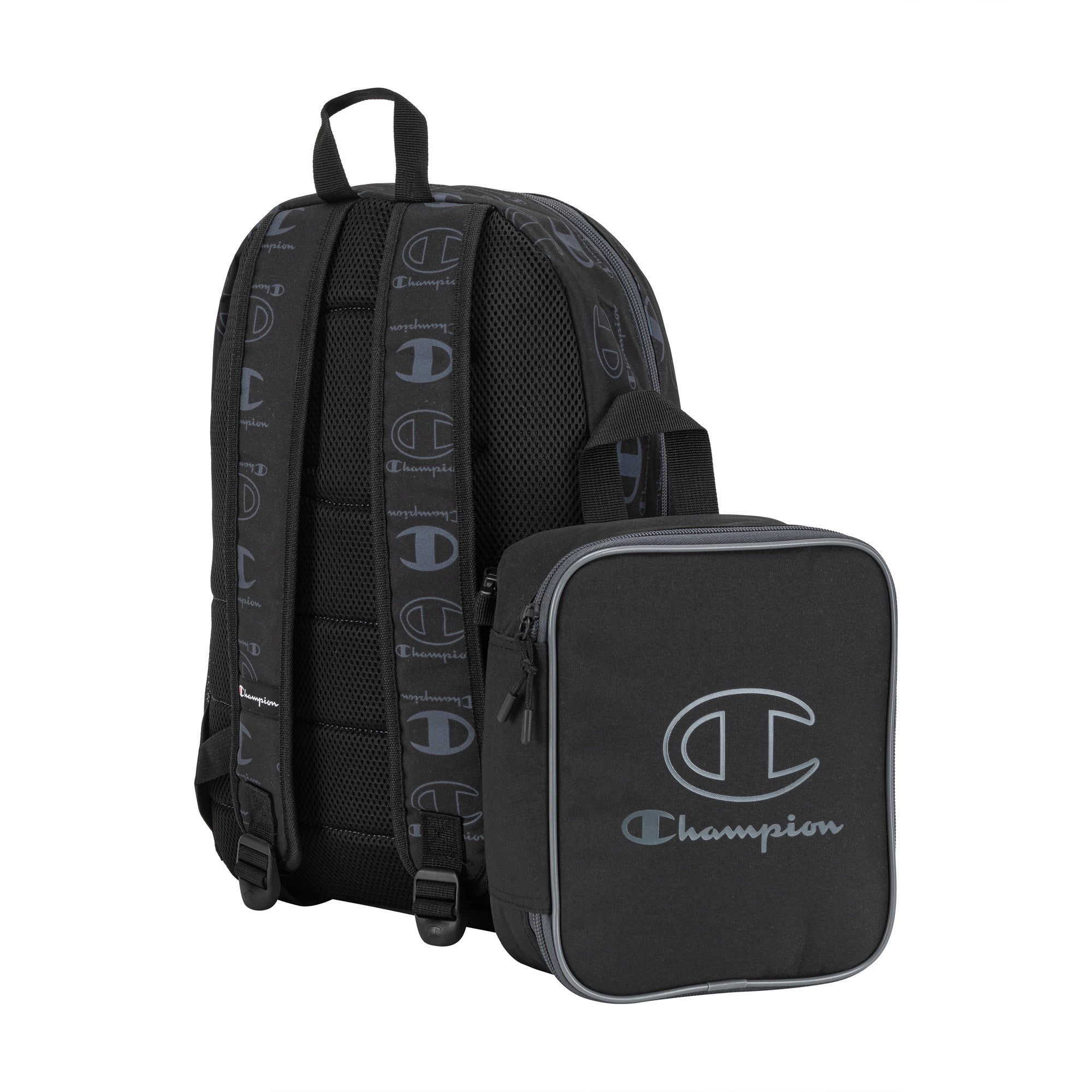 Champion Kids' Mode Lunch Kit & Backpack Combo - Black\/Grey