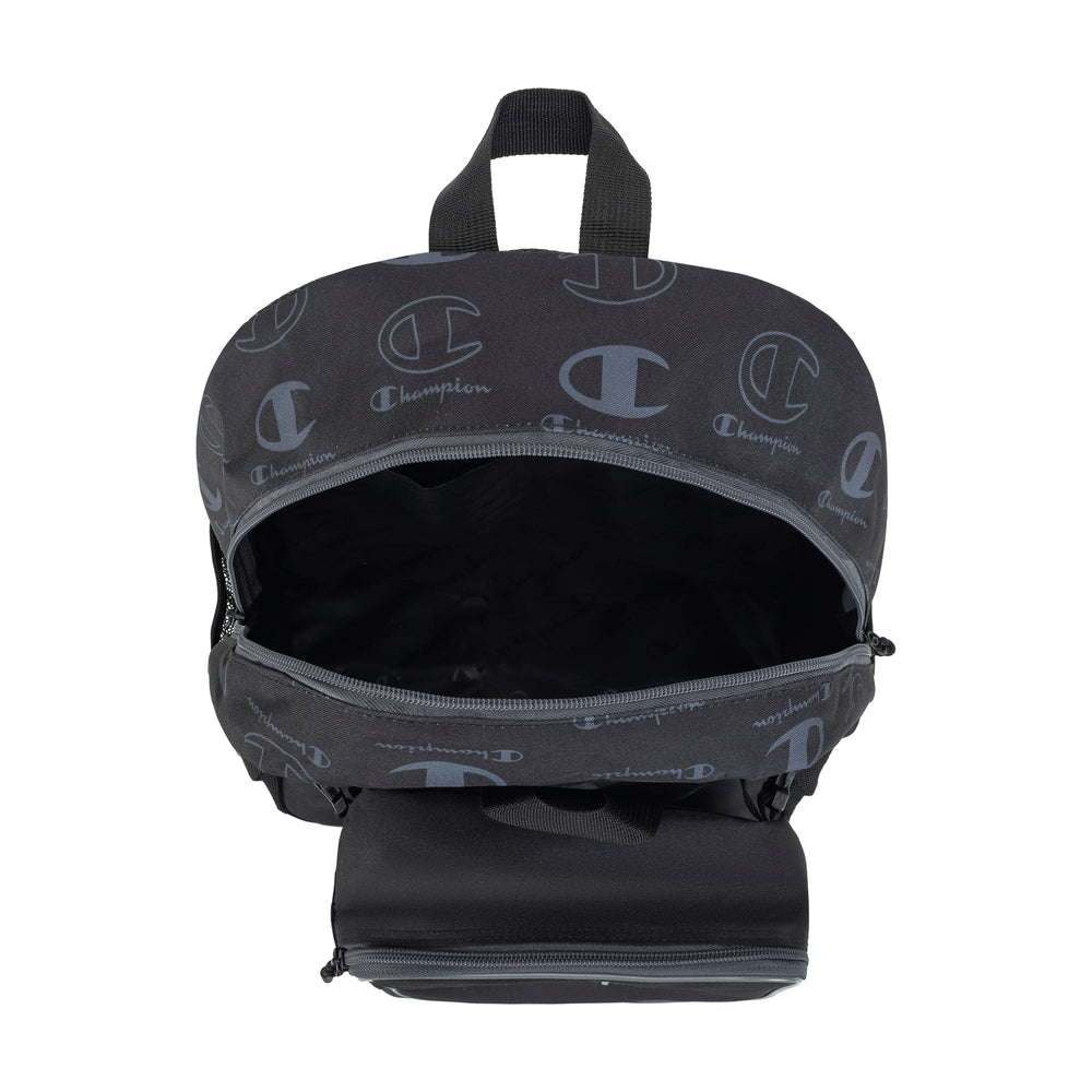 Champion Kids' Mode Lunch Kit & Backpack Combo - Black\/Grey